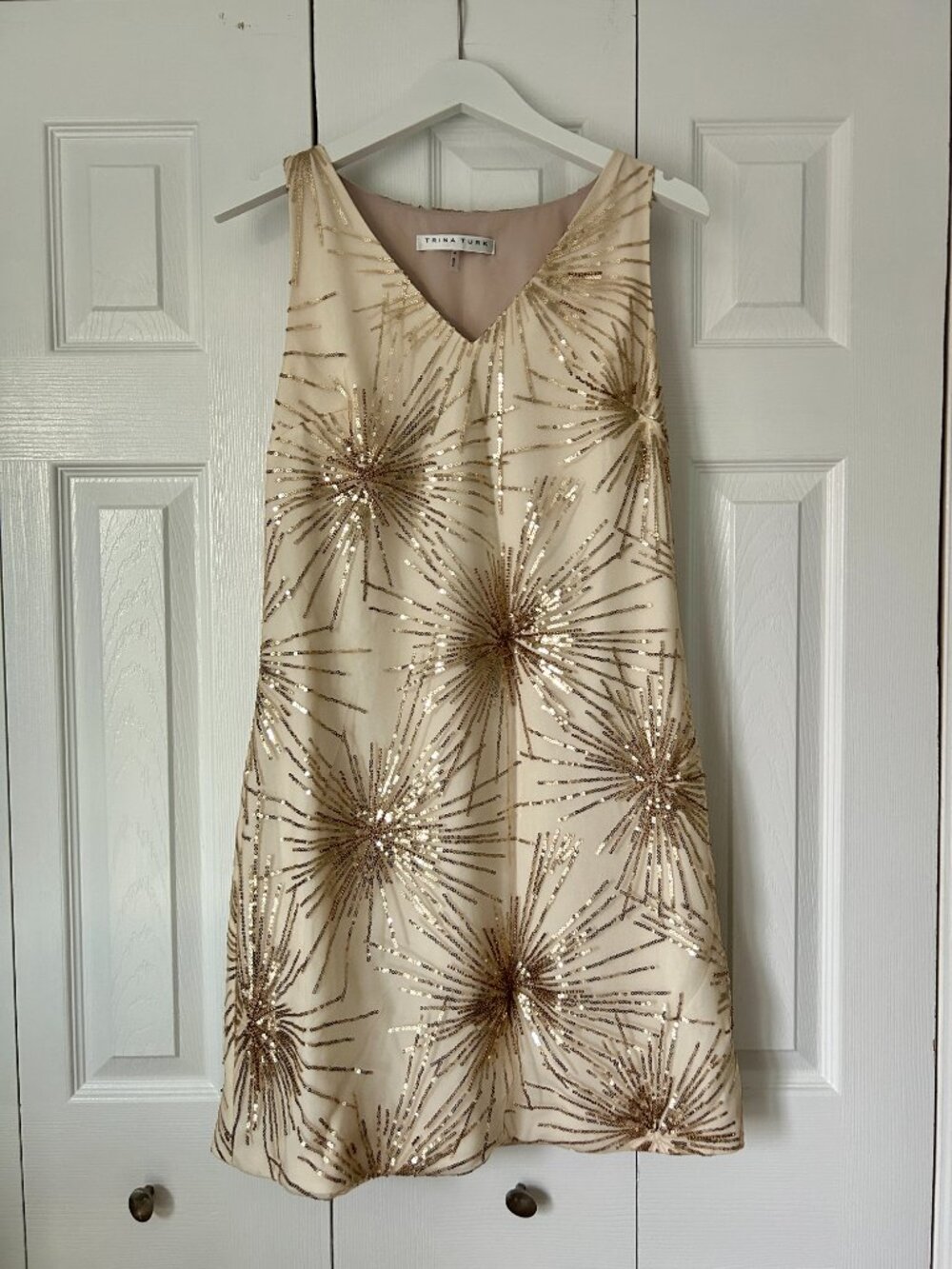 Trina Turk Golden Embellished Mini Dress